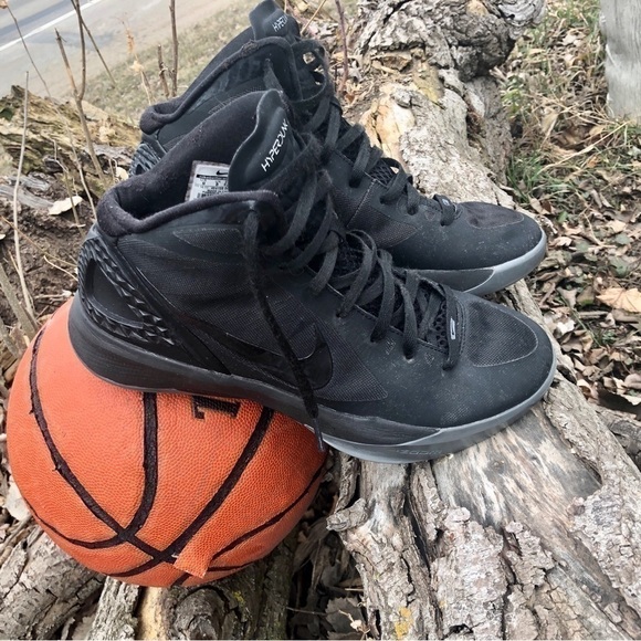 🚦Nike 🏀 Hyperdunk Zoom Blackout Triple Black Flywire - Picture 10 of 16